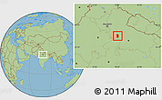 Savanna Style Location Map of Firozabad