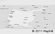Silver Style Panoramic Map of Gorakhpur