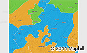 Political 3D Map of Jhansi