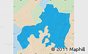 Political Map of Jhansi, lighten