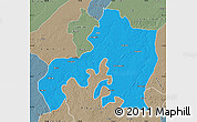 Political Map of Jhansi, semi-desaturated