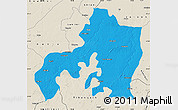 Political Map of Jhansi, shaded relief outside