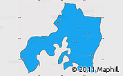 Political Simple Map of Jhansi, cropped outside