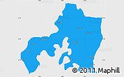 Political Simple Map of Jhansi, single color outside