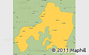 Savanna Style Simple Map of Jhansi