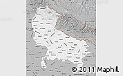 Gray Map of Uttar Pradesh