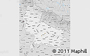 Silver Style Map of Uttar Pradesh