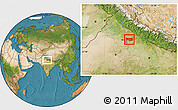 Satellite Location Map of Meerut