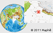 Physical Location Map of Moradabad, highlighted country