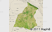 Satellite Map of Saharanpur, shaded relief outside