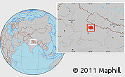Gray Location Map of Sitapur