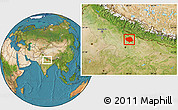 Satellite Location Map of Sitapur
