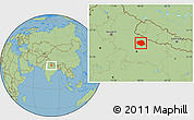 Savanna Style Location Map of Sitapur