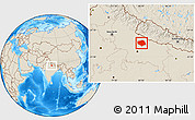 Shaded Relief Location Map of Sitapur