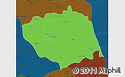 Political Map of Sitapur, darken