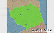 Political Map of Sitapur, semi-desaturated