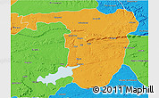 Political 3D Map of Sonbhadra