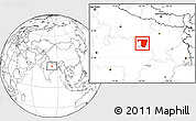 Blank Location Map of Sonbhadra