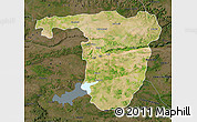Satellite Map of Sonbhadra, darken