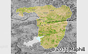 Satellite Map of Sonbhadra, desaturated