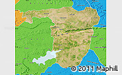 Satellite Map of Sonbhadra, political outside