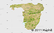 Satellite Map of Sonbhadra, single color outside