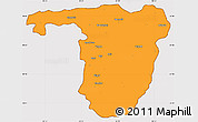 Political Simple Map of Sonbhadra, cropped outside