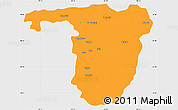 Political Simple Map of Sonbhadra, single color outside