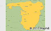 Savanna Style Simple Map of Sonbhadra