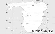 Silver Style Simple Map of Sonbhadra