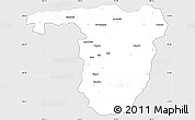 Silver Style Simple Map of Sonbhadra, single color outside