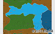 Political Map of Varanasi, darken