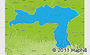 Political Map of Varanasi, physical outside