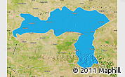 Political Map of Varanasi, satellite outside