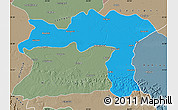 Political Map of Varanasi, semi-desaturated