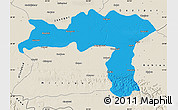Political Map of Varanasi, shaded relief outside