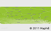 Physical Panoramic Map of Varanasi