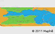 Political Panoramic Map of Varanasi