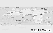 Silver Style Panoramic Map of Varanasi