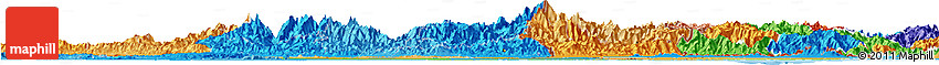 Political Horizon Map of West Bengal, political shades outside