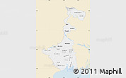 Classic Style Map of West Bengal, single color outside