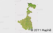 Satellite Map of West Bengal, cropped outside