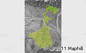 Satellite Map of West Bengal, desaturated