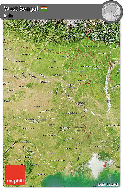 Satellite Map of West Bengal