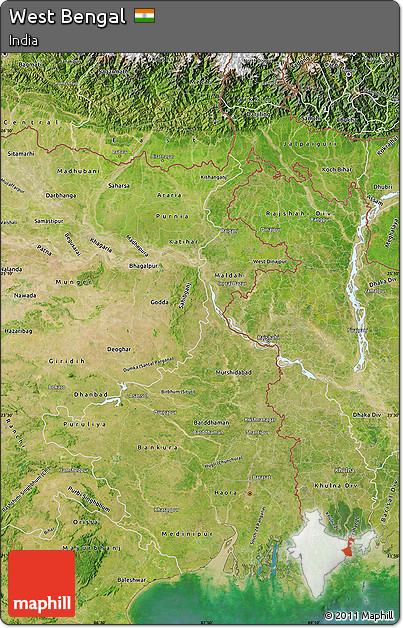 Satellite Map of West Bengal