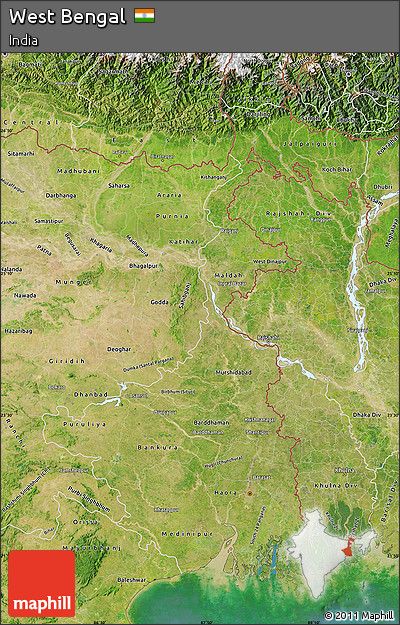 Satellite Map of West Bengal