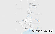 Silver Style Map of West Bengal, single color outside