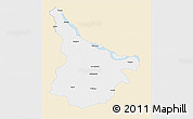 Classic Style 3D Map of Murshidabad, single color outside