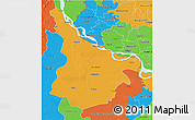Political 3D Map of Murshidabad