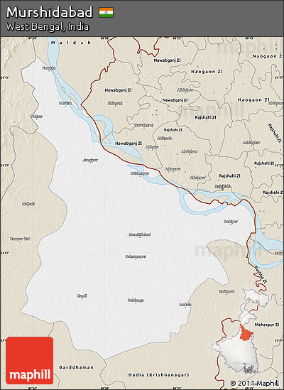 Classic Style Map of Murshidabad